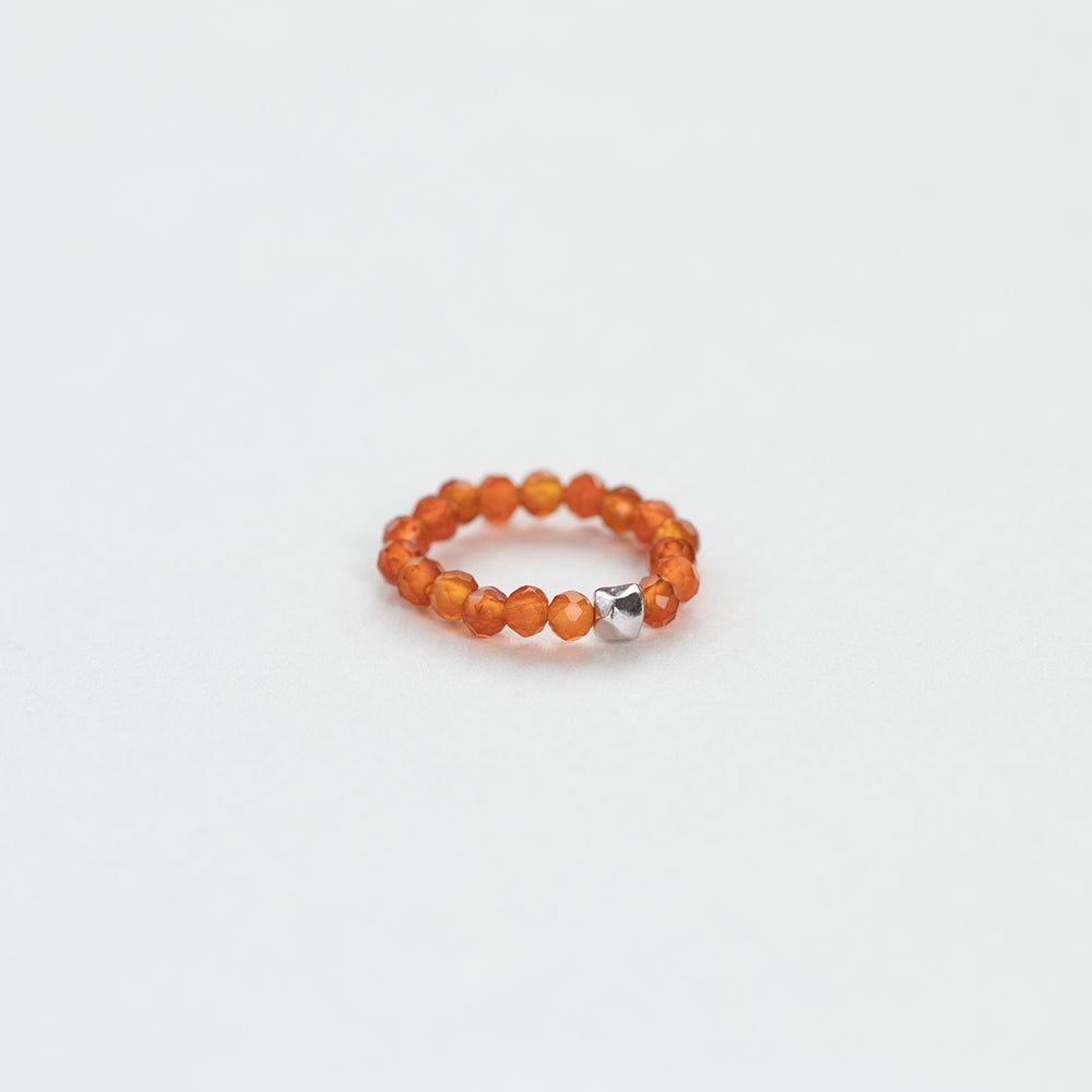Terrestrial carnelian ring silver