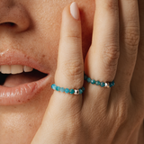 Terrestrial apatite ring silver