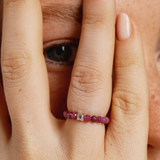 Terrestrial ruby ring silver