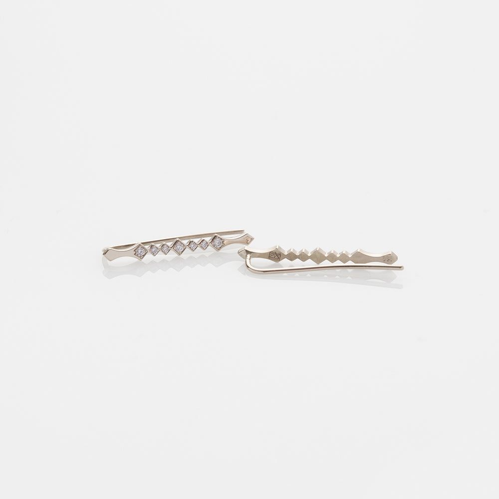 Alexa earrings 14K white gold with diamonds