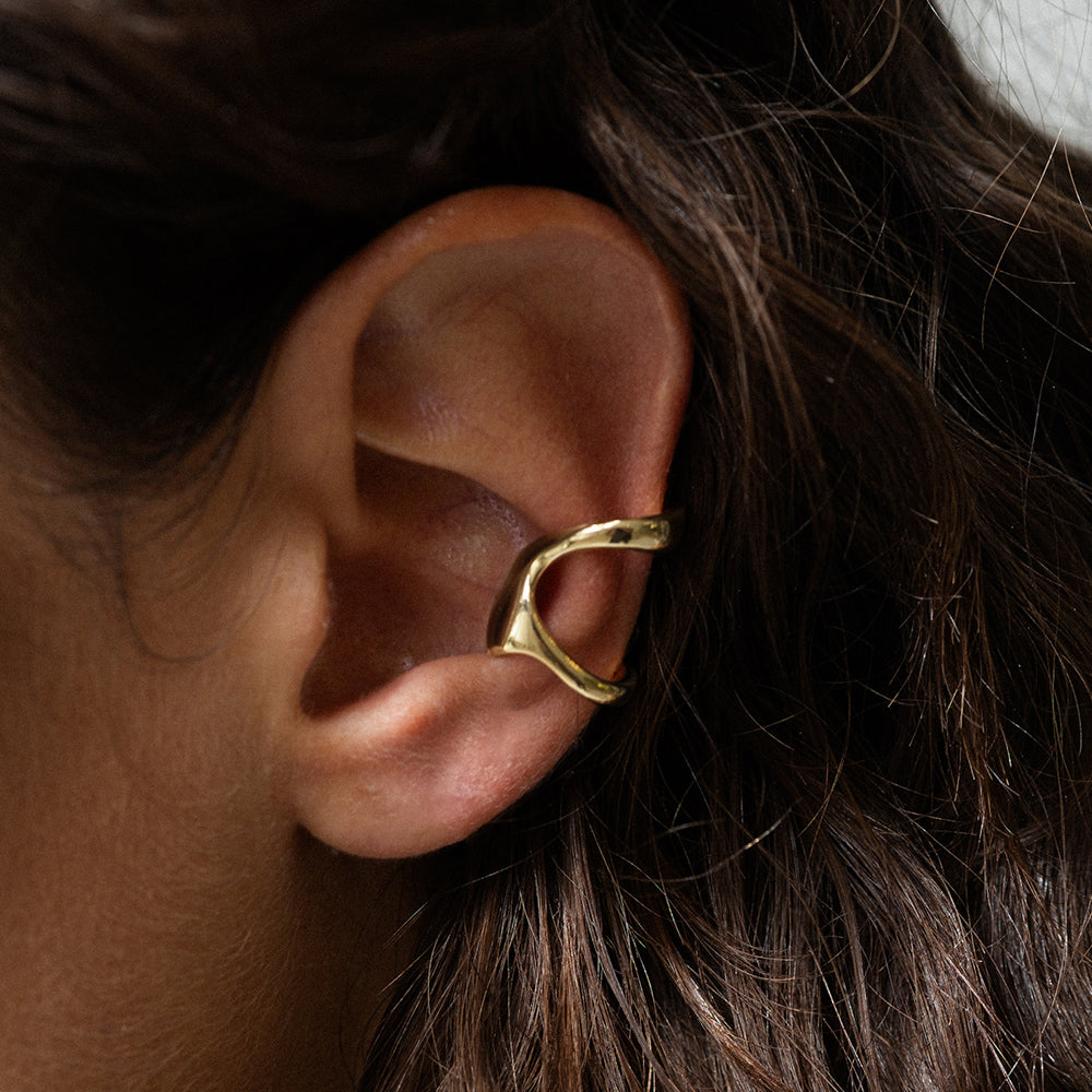 Aura cuff earring 14K yellow gold