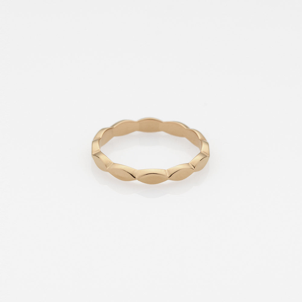 Tiny Treasures navette ring 14K yellow gold
