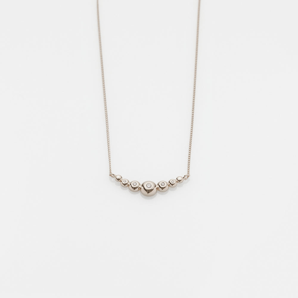 Michelle necklace 14K white gold with diamonds