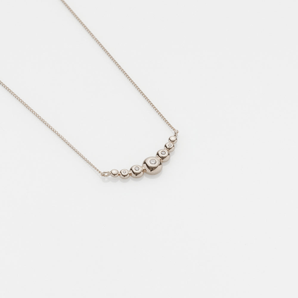 Michelle necklace 14K white gold with diamonds