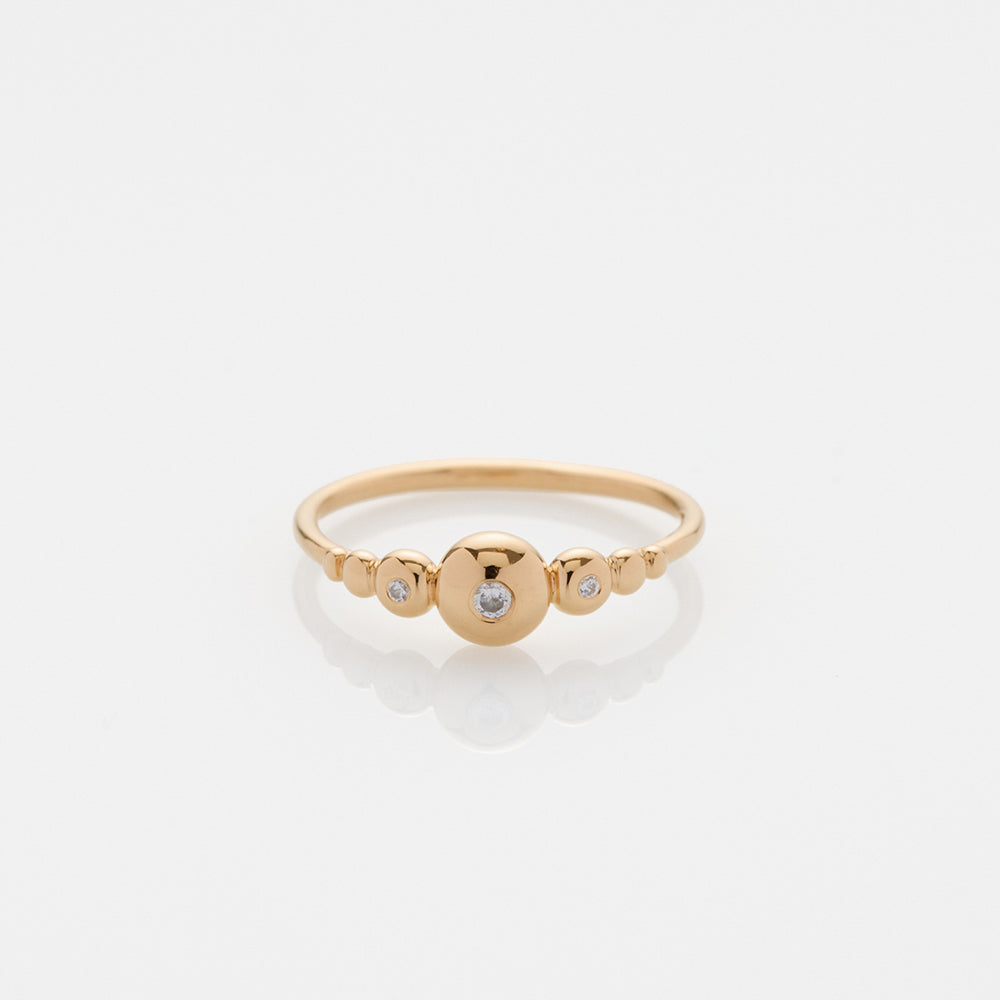 Michelle ring 14K yellow gold with diamonds