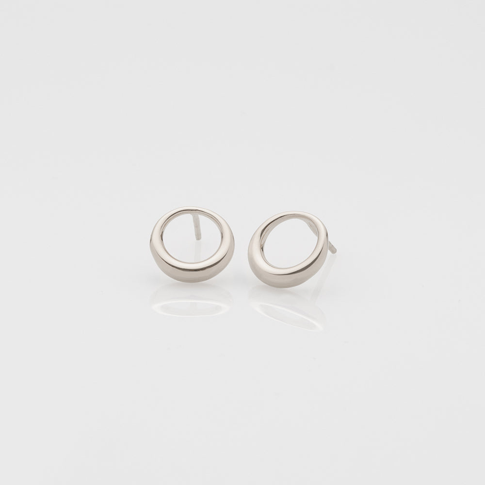 The crew Doris stud earrings 14K white gold