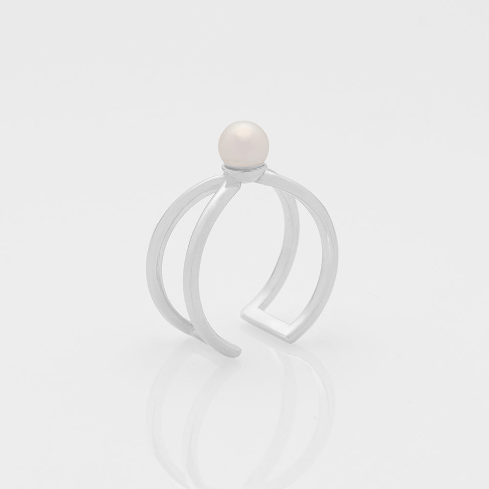 Free the pearls ring silver