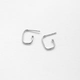 Charming Squares S glossy earrings silver