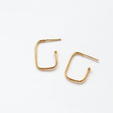 Charming Squares L glossy earrings gold