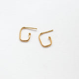 Charming Squares S glossy earrings gold