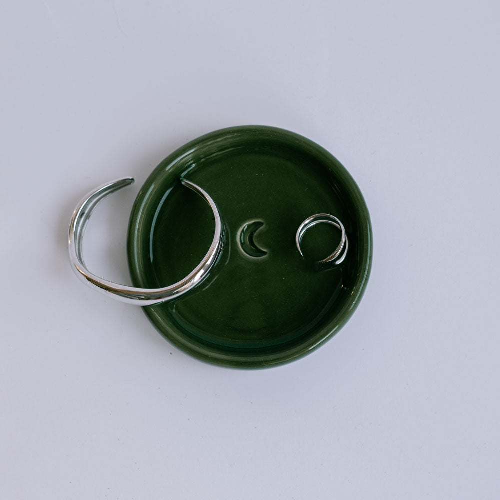 Ceramic trinket tray jade