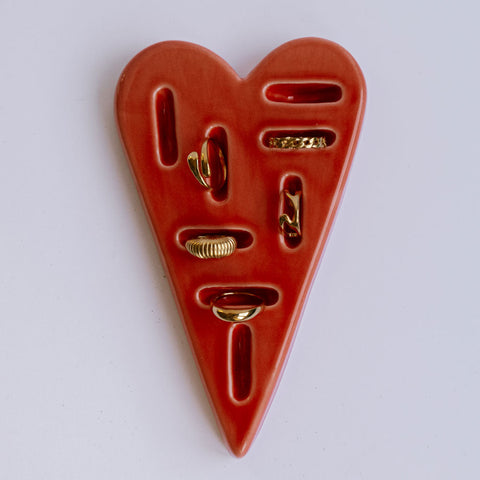 Ceramic Heart Ring Holder