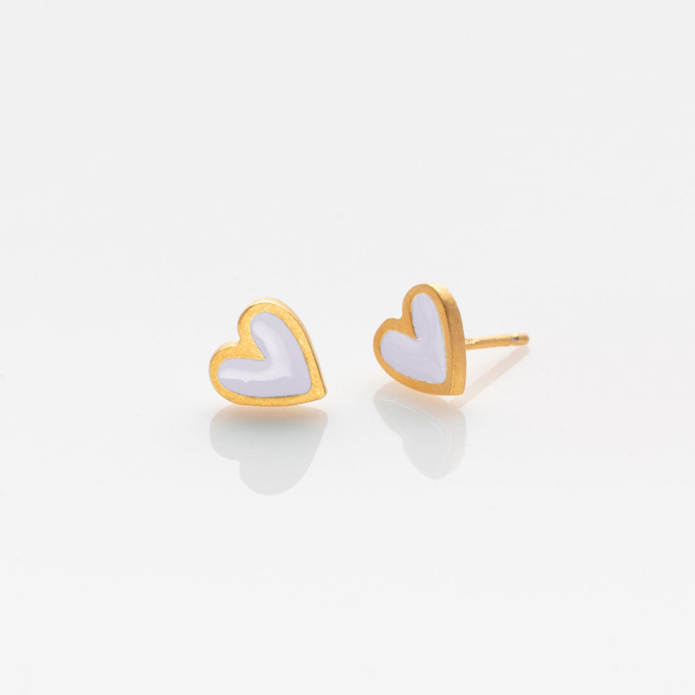 Heartlette stud earrings gold