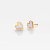 Heartlette stud earrings gold