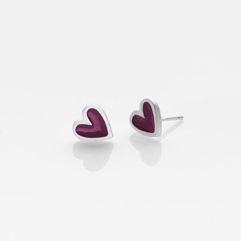 Heartlette stud earrings silver