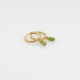 Fizzy peridot huggies earrings 14K yellow gold