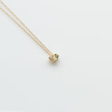 Fizzy peridot & white topaz necklace 14K yellow gold