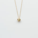 Fizzy peridot & white topaz necklace 14K yellow gold