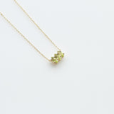 Fizzy peridot necklace 14K yellow gold