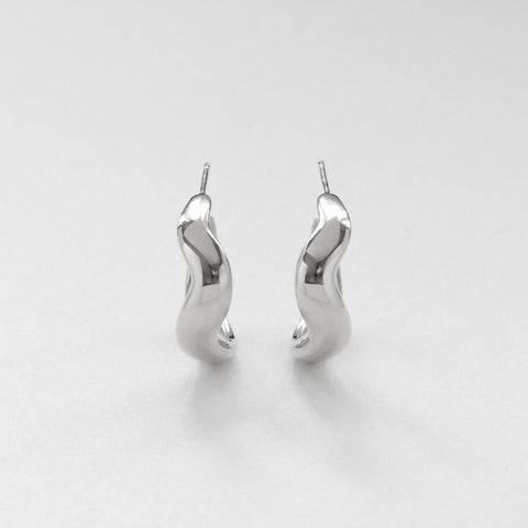 Vague hoops L silver