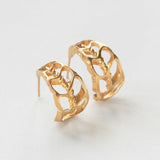 Coquilles slice hoops gold