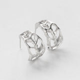 Coquilles slice hoops silver