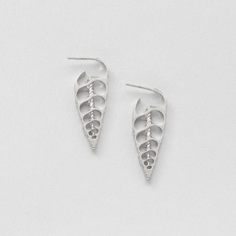 Coquilles slice earrings silver