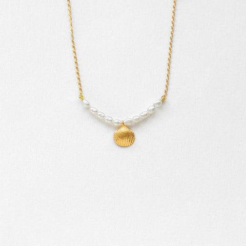 Coquilles jouet pearl necklace gold