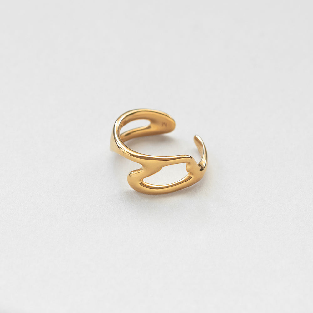 L'eau ripple ring gold