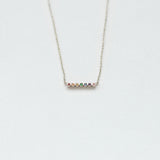 Astro rainbow 14K white gold necklace