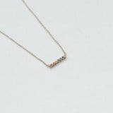Astro rainbow 14K white gold necklace