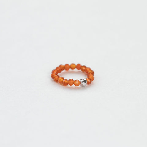 Terrestrial carnelian ring silver