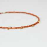 Terrestrial carnelian necklace gold