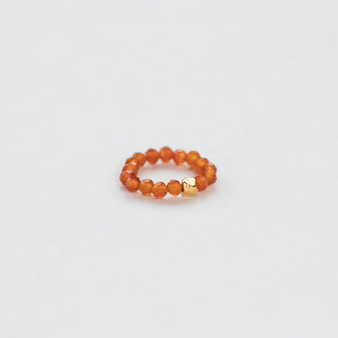 Terrestrial carnelian ring gold