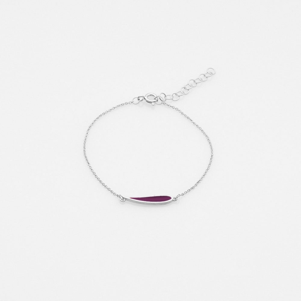 Palette Extended leaf bracelet silver