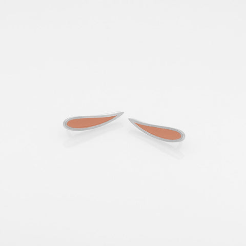 Palette Extended leaf earrings silver