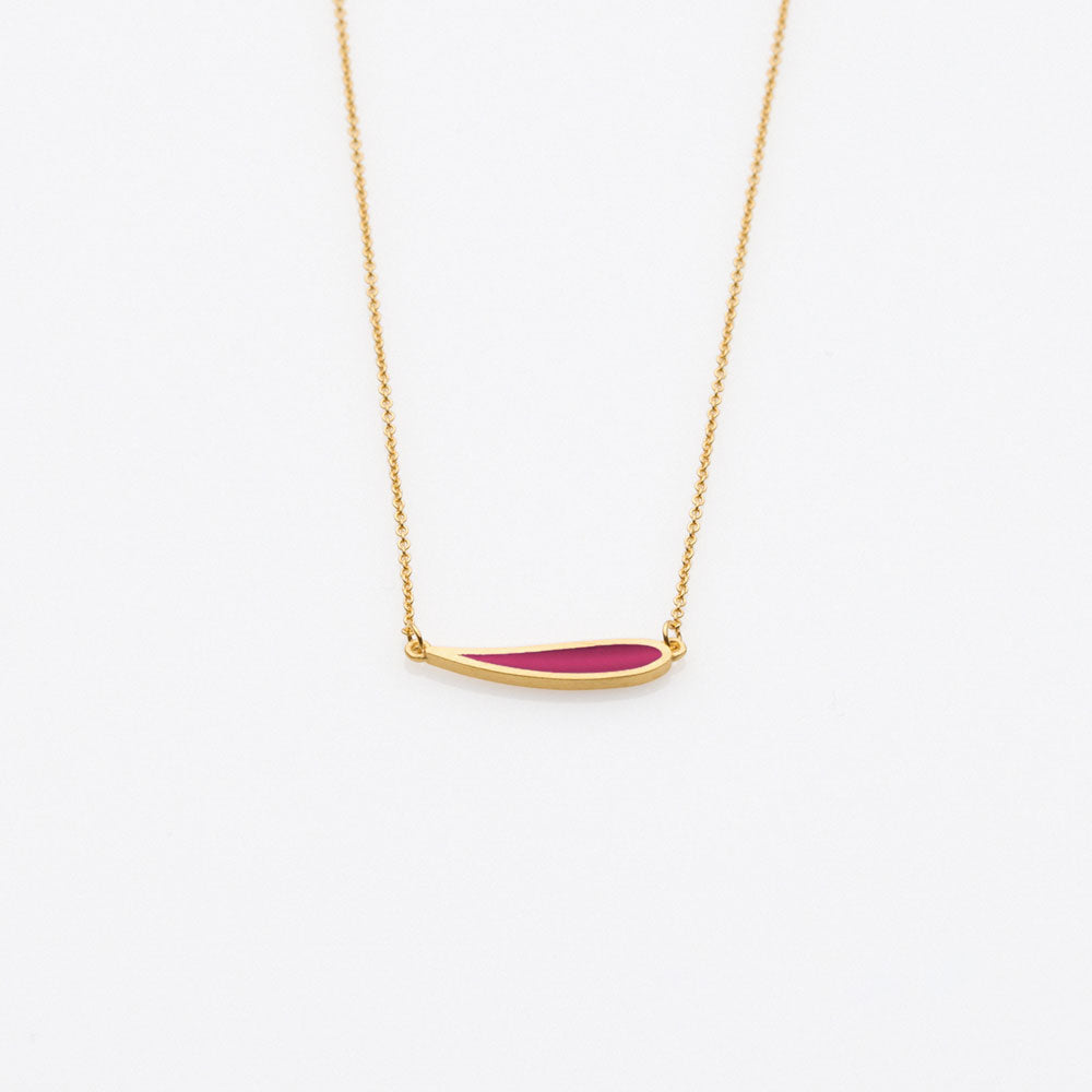 Palette Extended leaf necklace gold