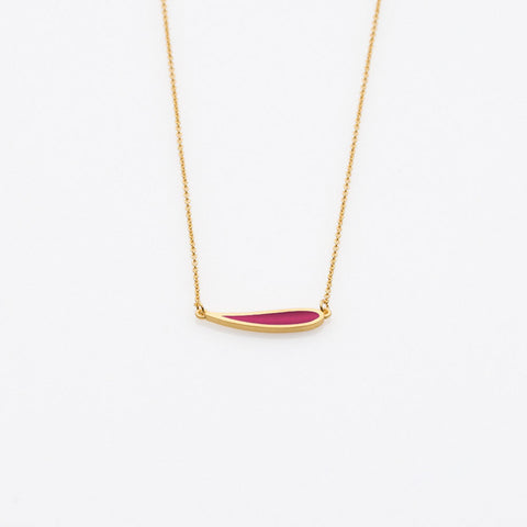 Palette Extended leaf necklace gold