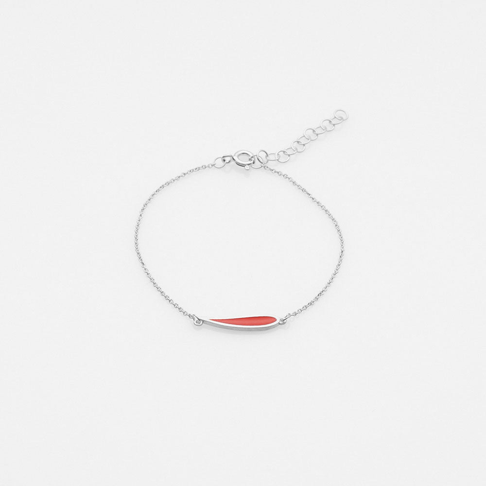 Palette Extended leaf bracelet silver