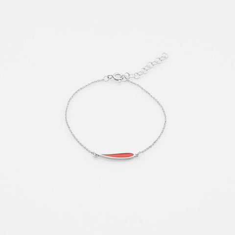 Palette Extended leaf bracelet silver