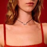 Pinky Promise Lucky Charm 2026 necklace silver with black thread