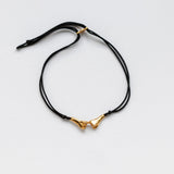Pinky Promise Lucky Charm 2026 bracelet gold with black thread