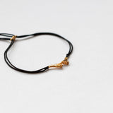 Pinky Promise Lucky Charm 2026 bracelet gold with black thread