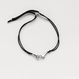 Pinky Promise Lucky Charm 2026 bracelet silver with black thread