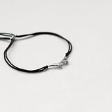 Pinky Promise Lucky Charm 2026 bracelet silver with black thread