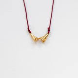 Pinky Promise Lucky Charm 2026 necklace gold with burgundy thread