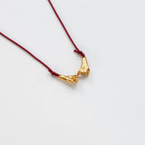 Pinky Promise Lucky Charm 2026 necklace gold with burgundy thread