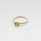 Fizzy rope peridot ring 14K yellow gold