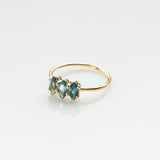 Fizzy blue topaz ring 14K yellow gold