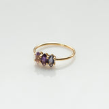 Fizzy amethyst & iolite ring 14K yellow gold